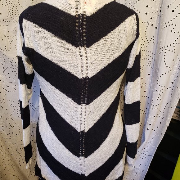 Sz Large 89th & Madison Navy/White Cardigan - Picture 3 of 4